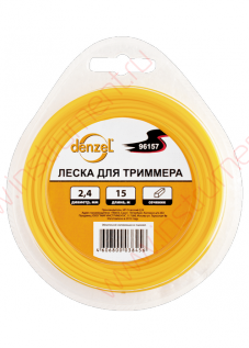 Леска для триммера круглая, 2,0мм х 15м// Denzel //Россия 96145