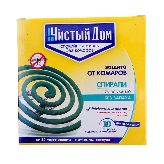 Спираль Чистый Дом б/запаха 10шт 02-076