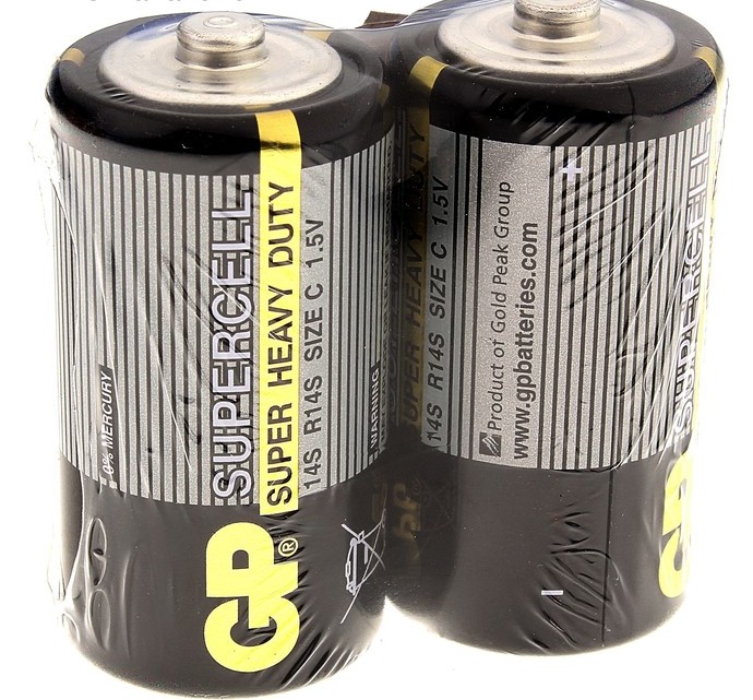 Батарейка солевая GP R14 1шт 470407